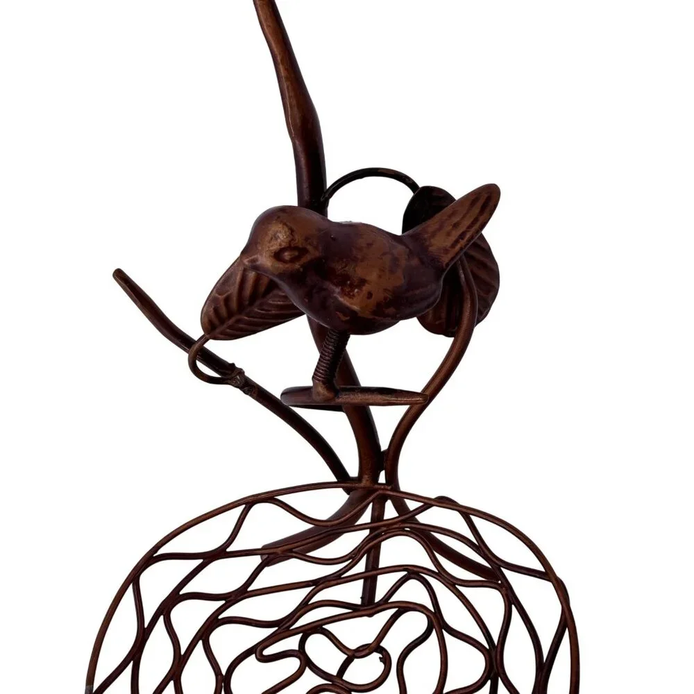 Bird Branch Nest Copper‎ Candle Holder French Country Centerpiece